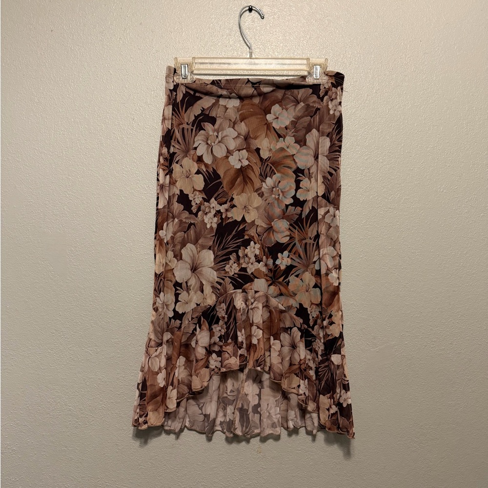 Vintage brown floral skirt